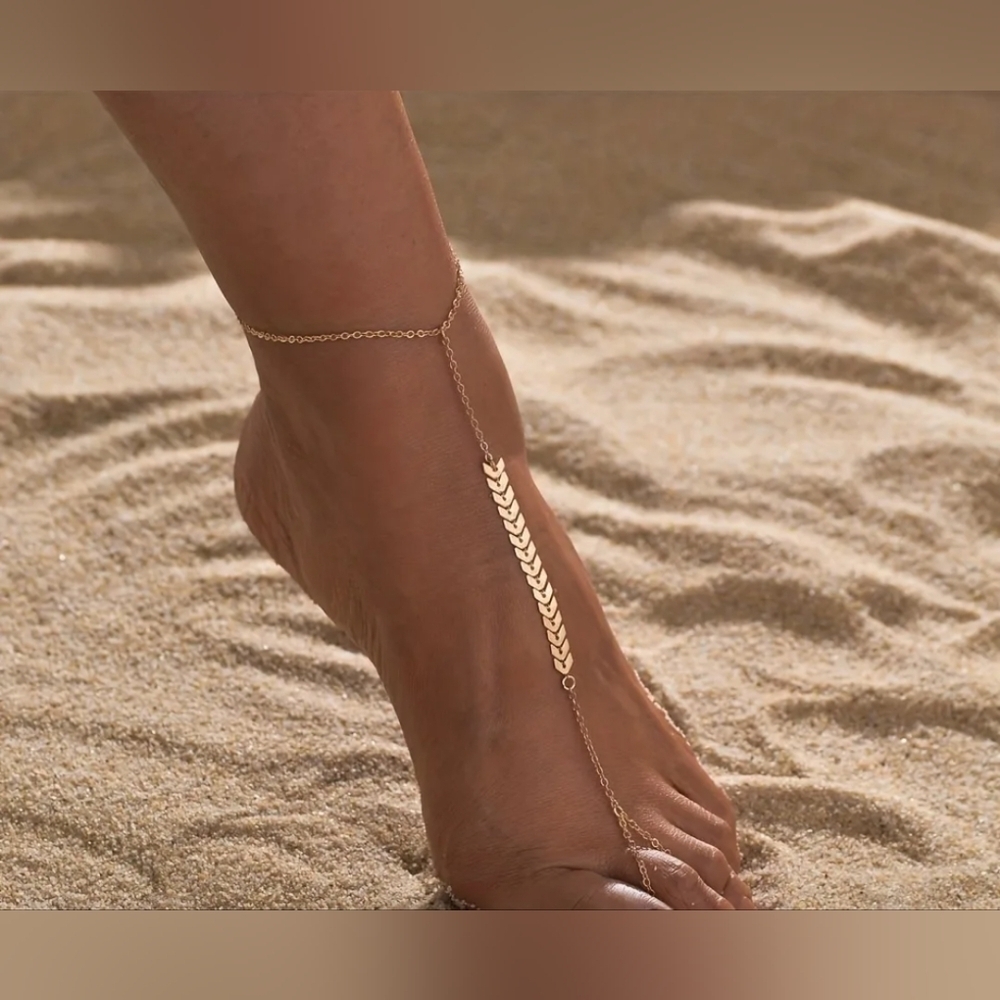 NEW! Sexy Gold Foot Chain Bracelet